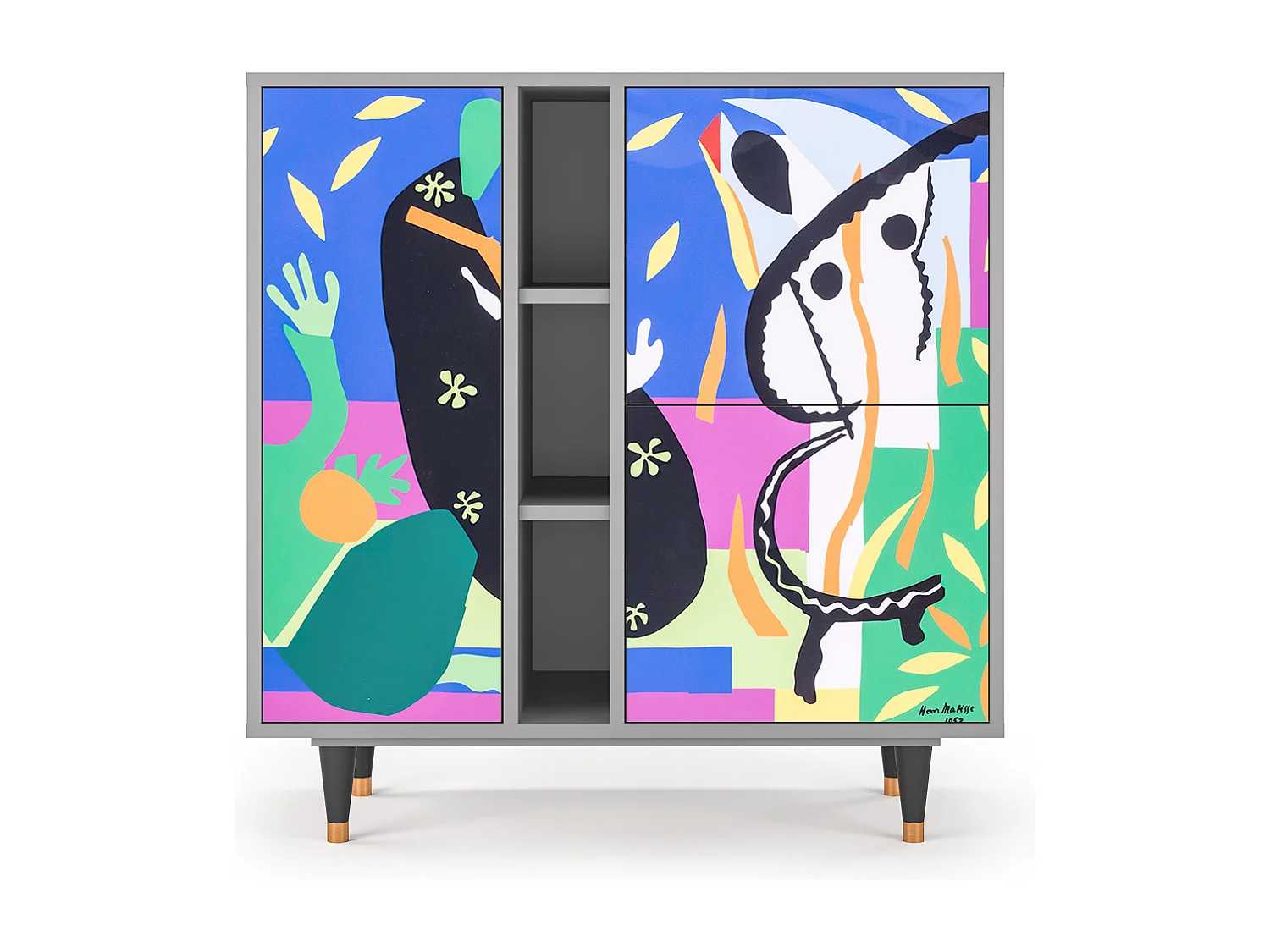 Kredens - 94х96х41 cm - BS5 - La Tristesse du Roi, Szary