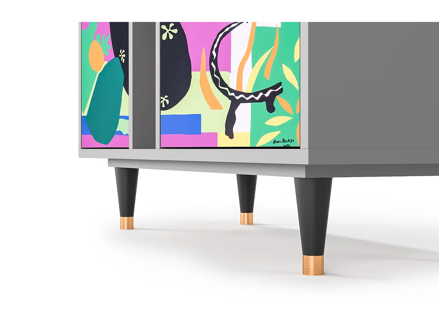 Kredens - 94х96х41 cm - BS5 - La Tristesse du Roi, Szary