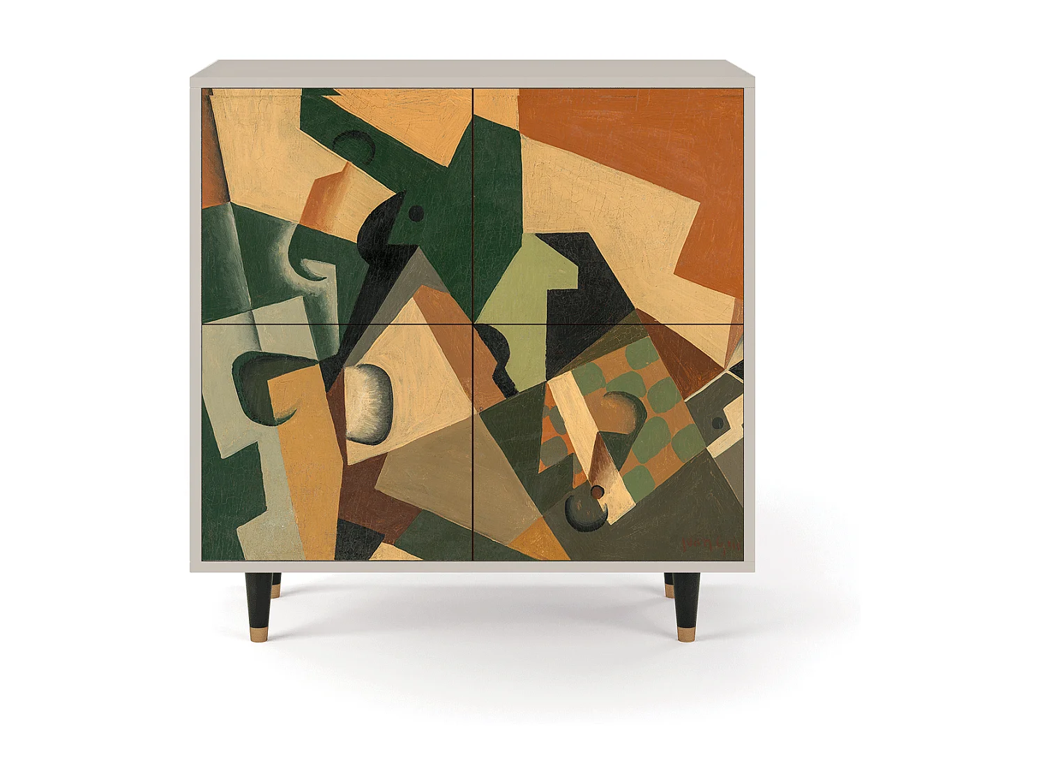 Credenza - 94x96x48 cm - BS3 - Glass and Checkerboard, Sabbia