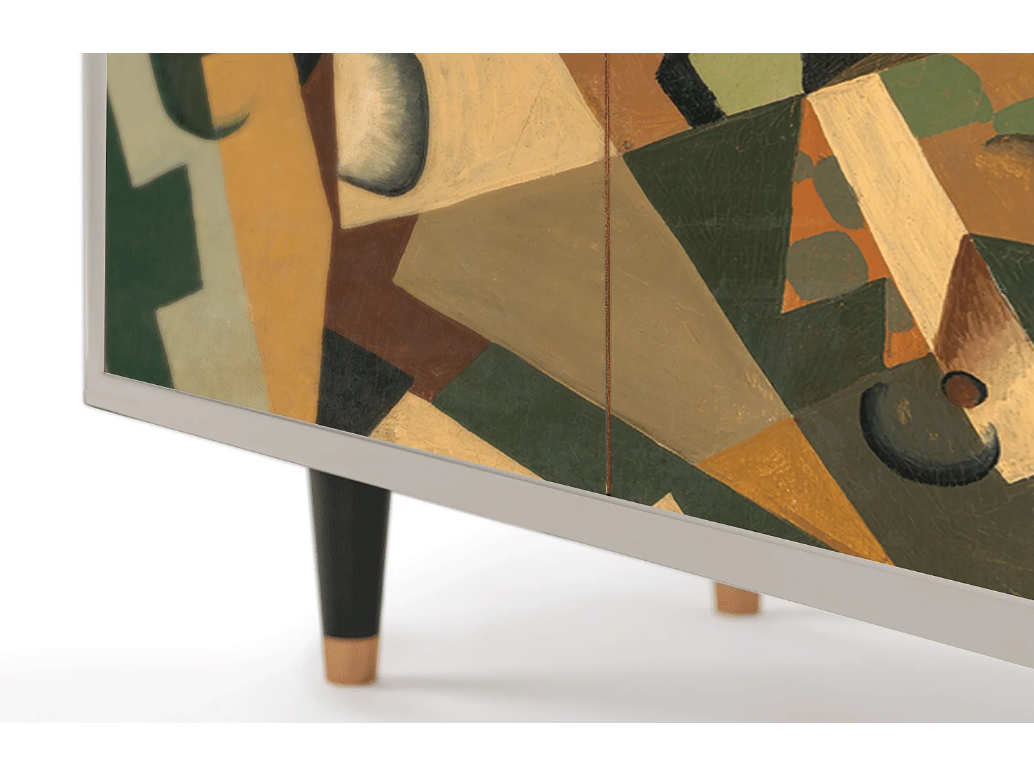 Sideboard - 94x96x48 cm - BS3 - Glass and Checkerboard, Sand