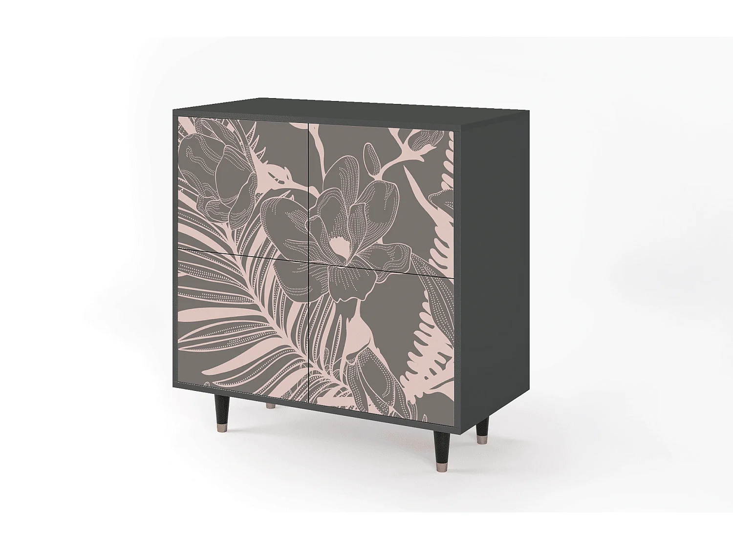 Buffet - 94x96x48 cm - BS3 - Issabelline Flower, Anthracite