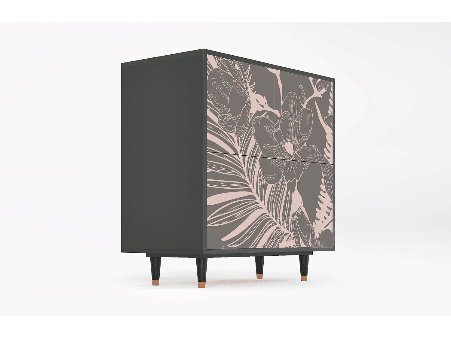 Buffet - 94x96x48 cm - BS3 - Issabelline Flower, Anthracite