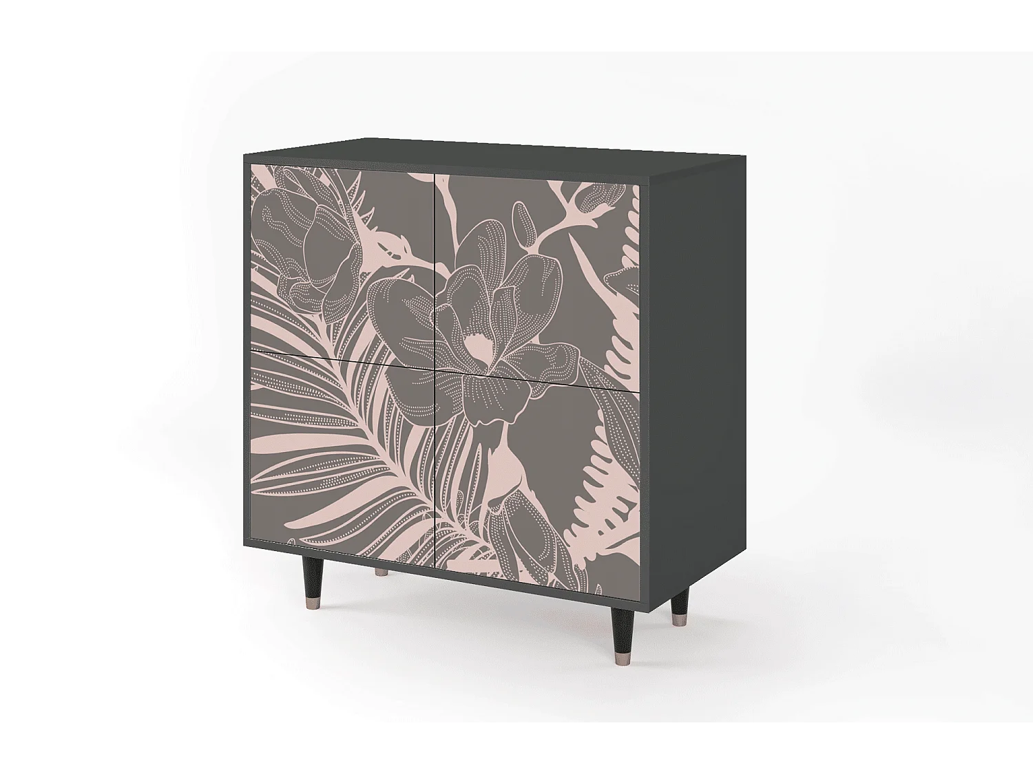 Buffet - 94x96x48 cm - BS3 - Issabelline Flower, Anthracite