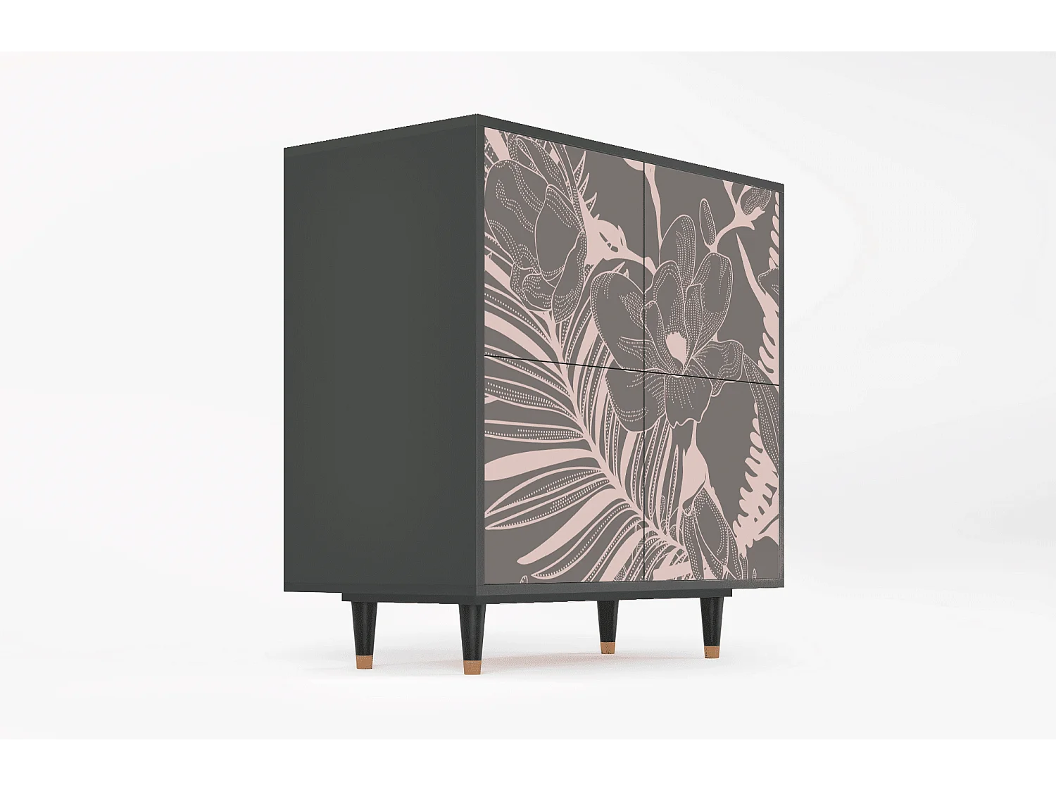 Buffet - 94x96x48 cm - BS3 - Issabelline Flower, Anthracite