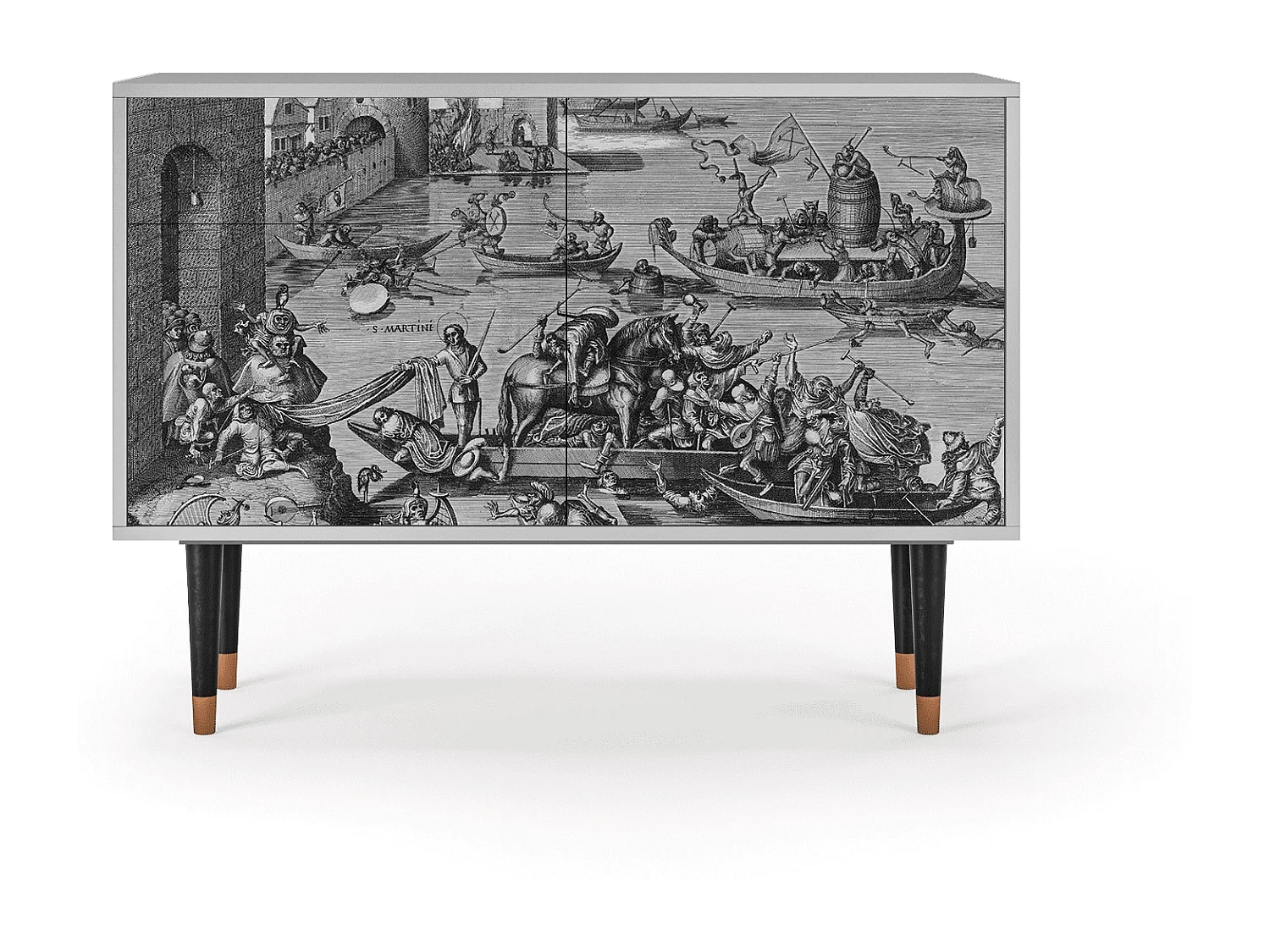 Kredens - 115x85x48 cm - BS4 - Saint Martin, Szary