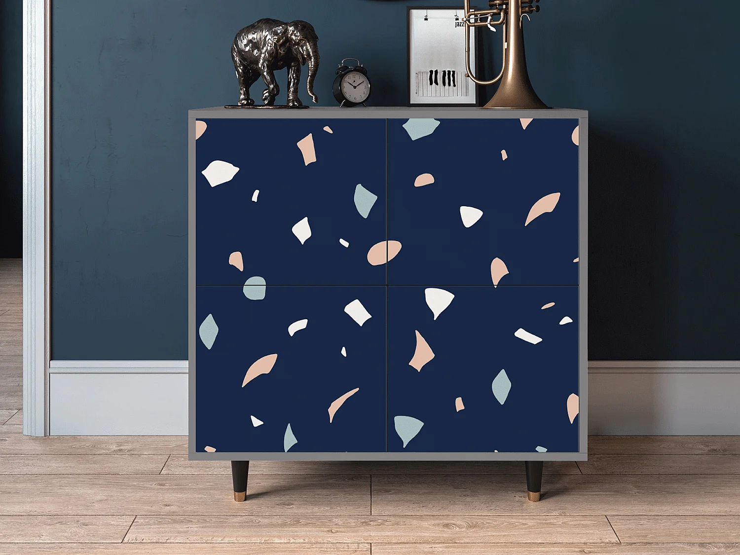 Buffet - 94x96x48 cm - BS3 - Space Satellites, Gris