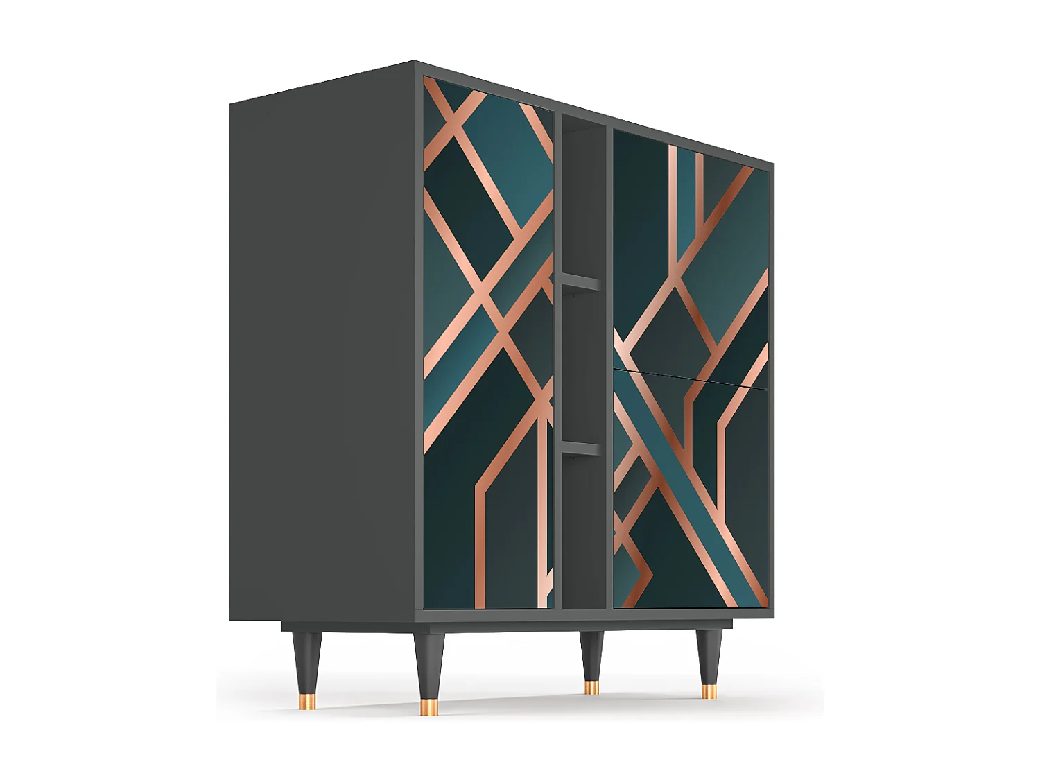 Aparador - 94х96х41 cm - BS5 - Bronze Crossroad, Antracita