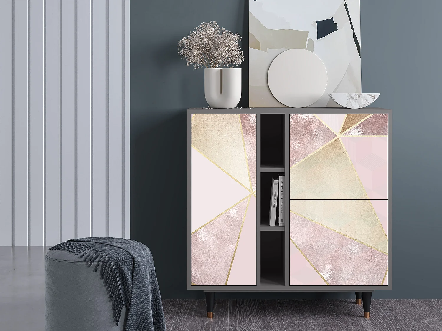 Dressoir - 94х96х41 cm - BS5 - Cosmopolitan Diva, Grijs