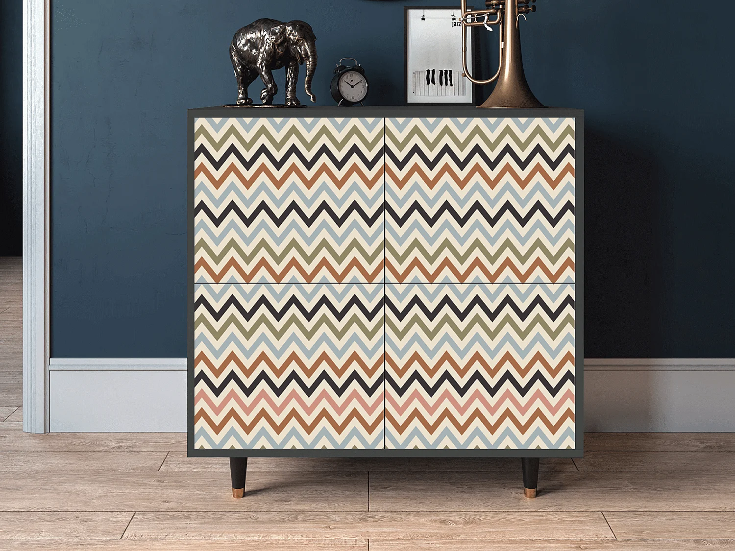 Credenza - 94x96x48 cm - BS3 - Bright Ripple, Antracite