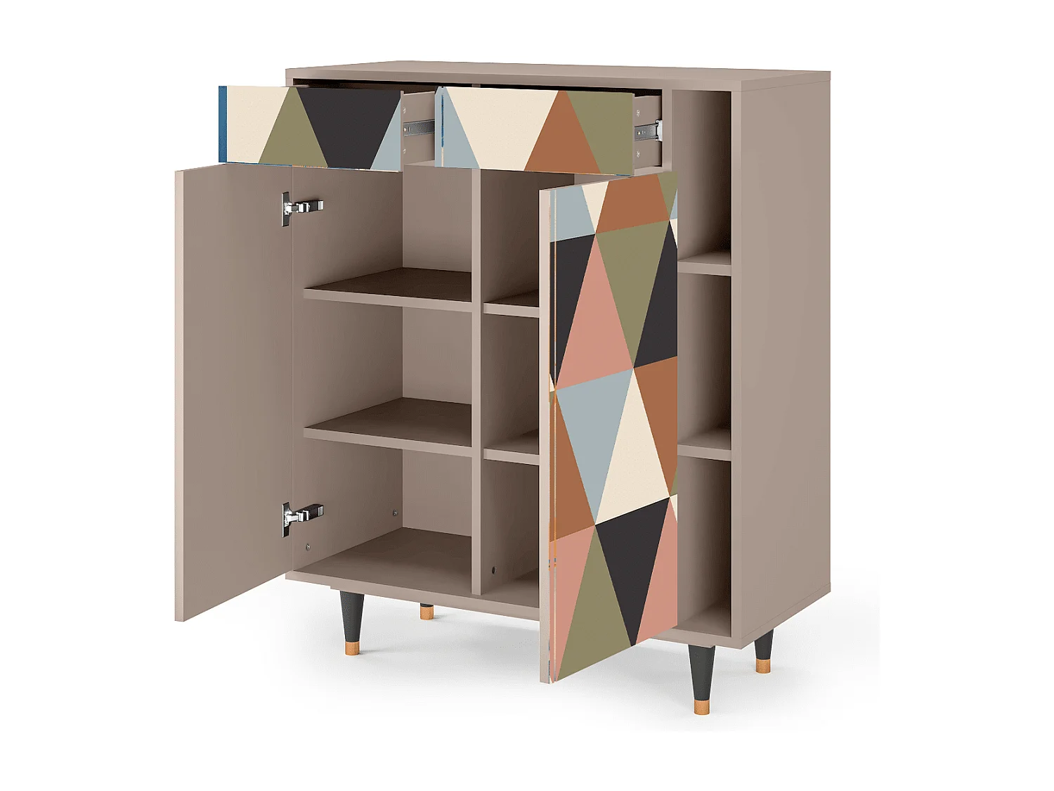 Dressoir - 96х110х41 cm - BS6 - Royal Triangles, Latte