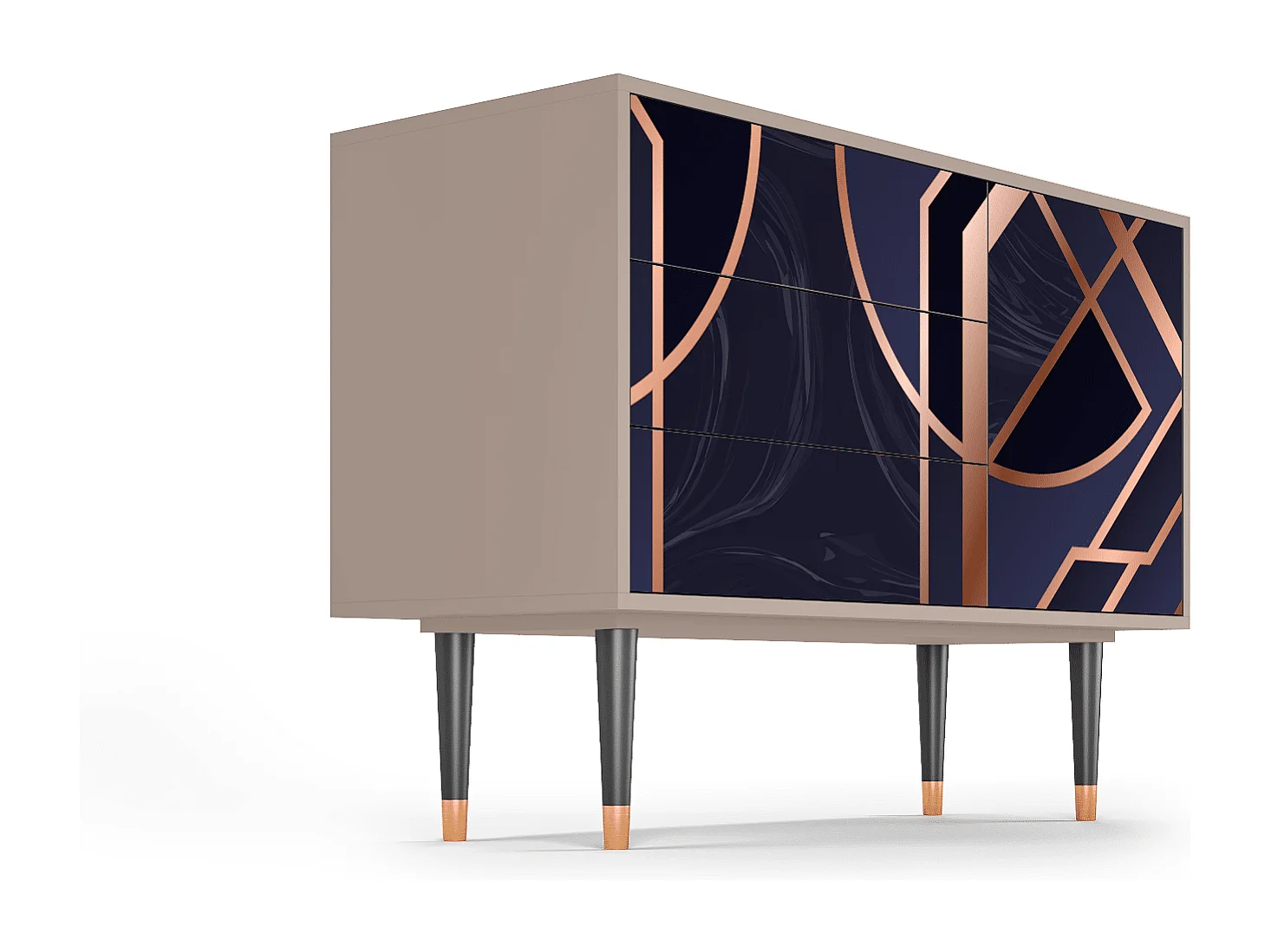 Kredens - 115х84х41 cm - S3 - Purple Temple, Latte