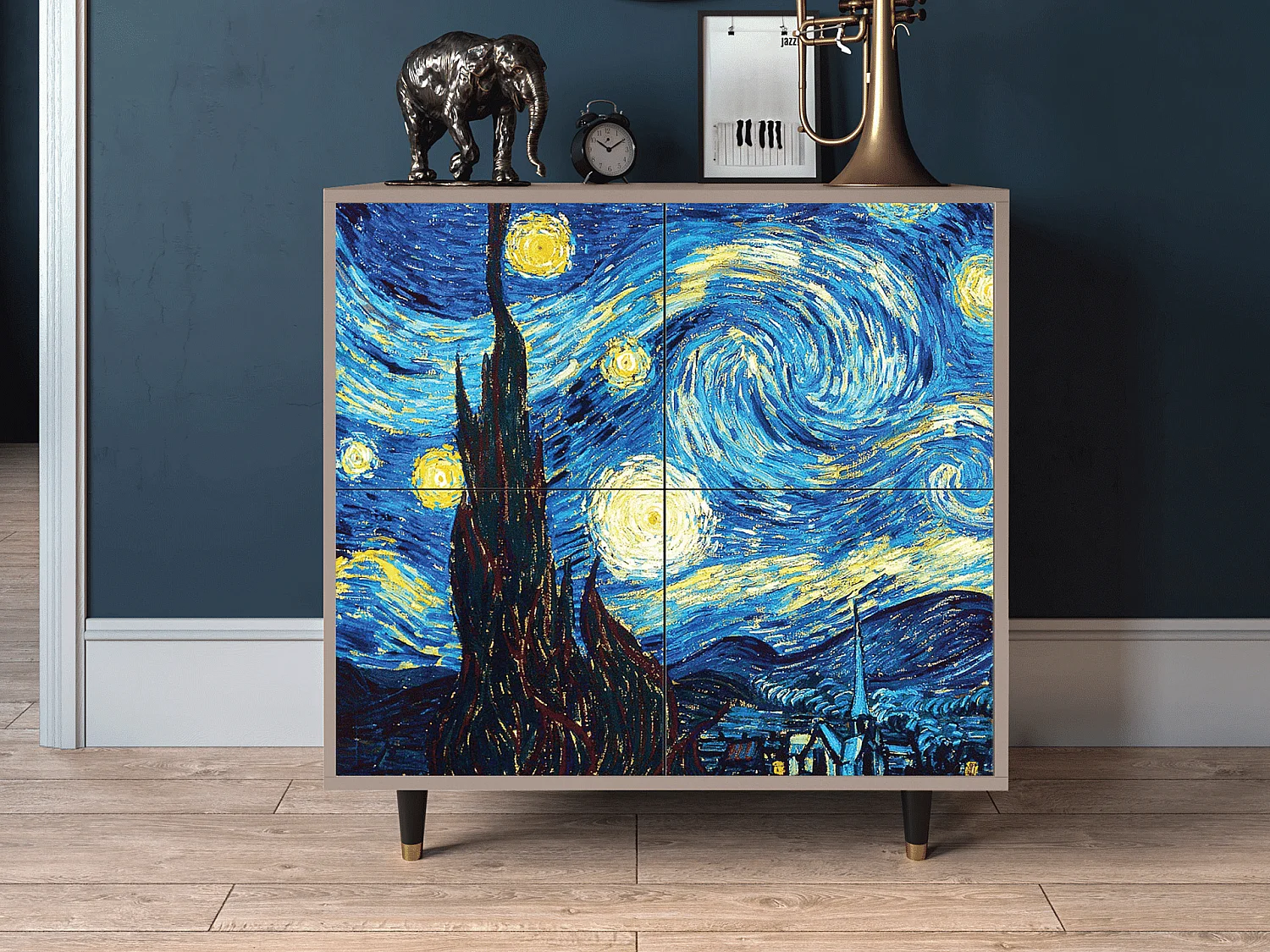 Buffet - 94x96x48 cm - BS3 - The Starry Night  , Latte
