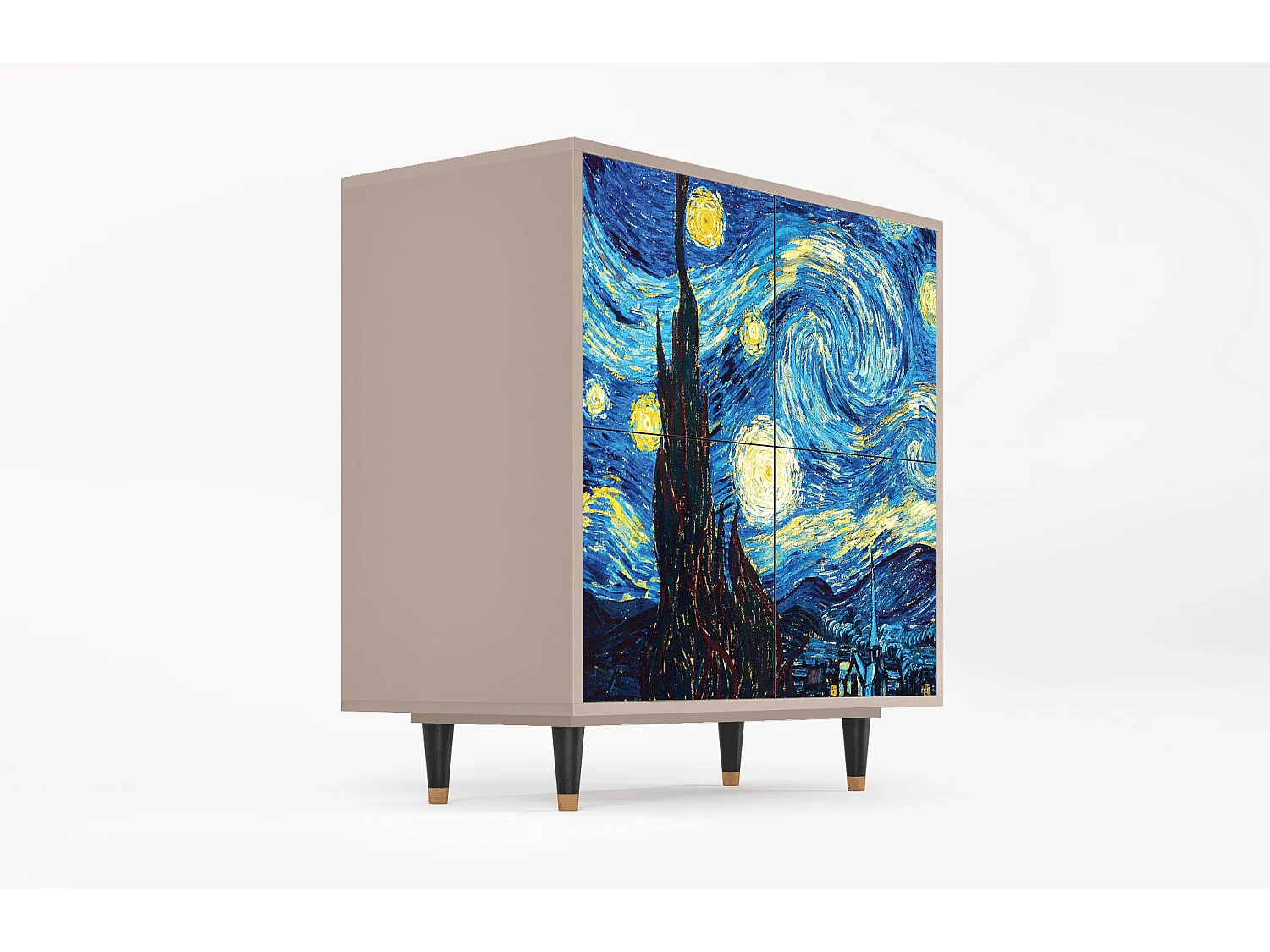 Buffet - 94x96x48 cm - BS3 - The Starry Night  , Latte