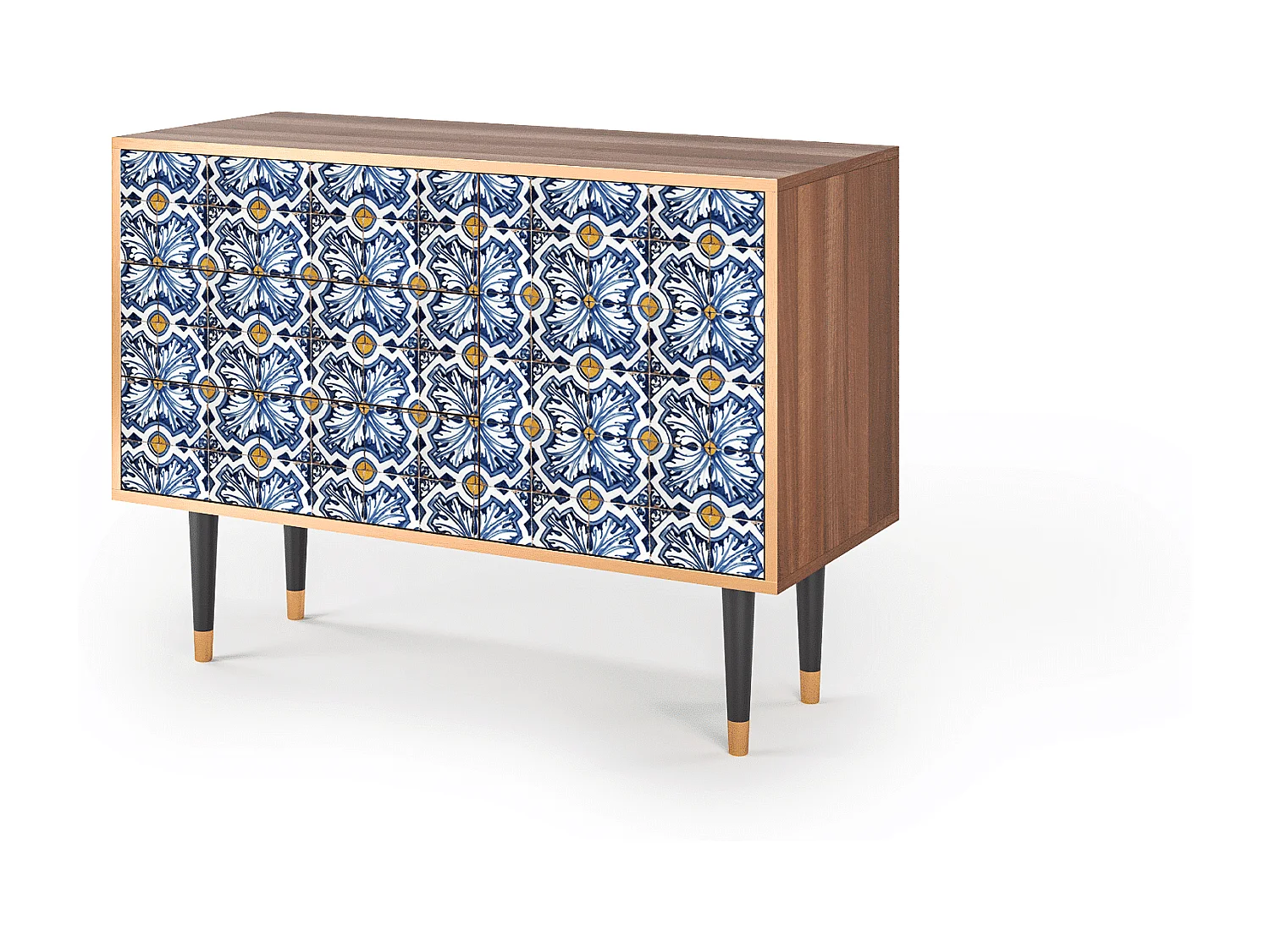 Buffet - 115х84х41 cm - S3 - Lovely Cornflowers, Noyer