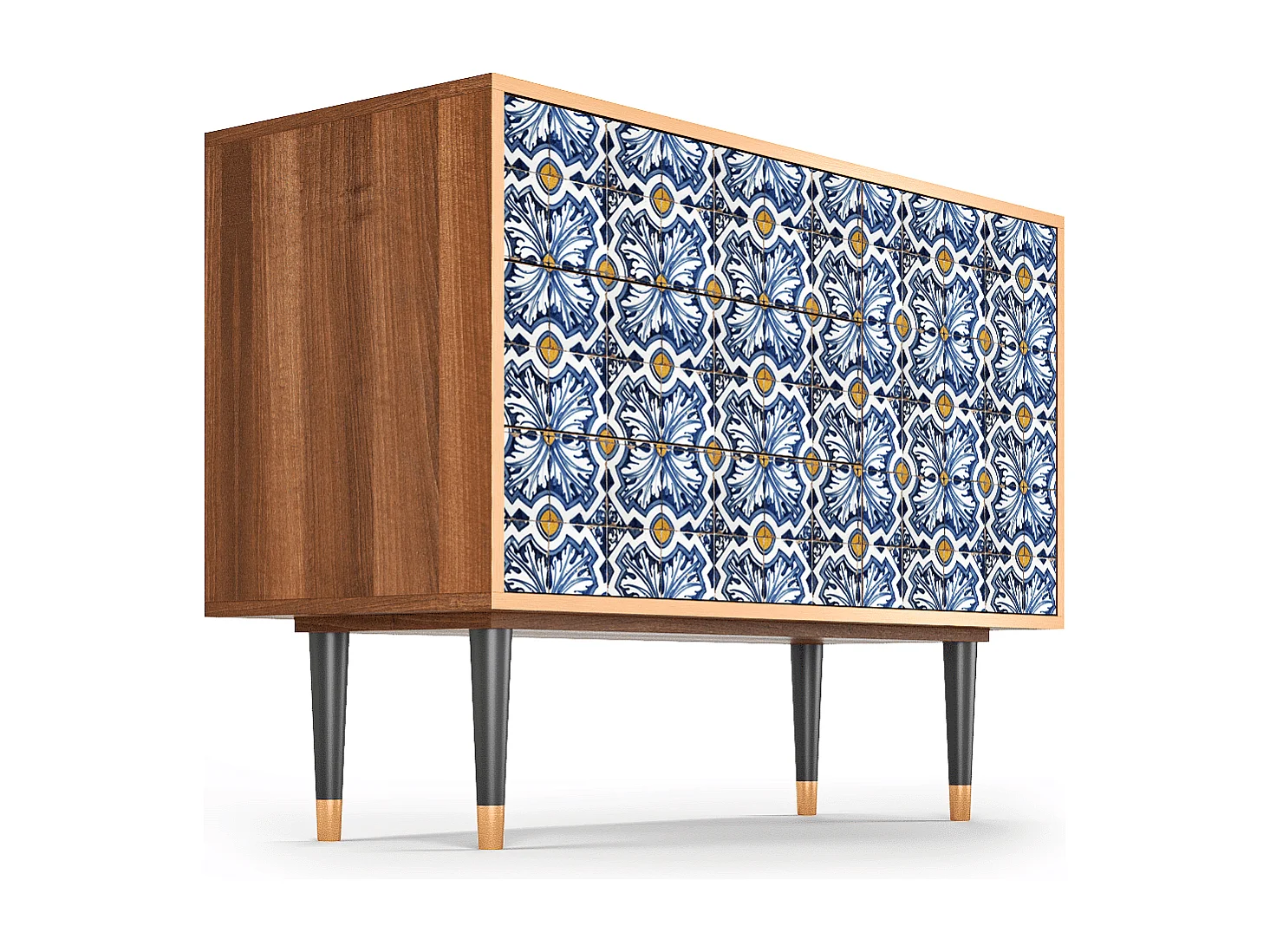 Buffet - 115х84х41 cm - S3 - Lovely Cornflowers, Noyer