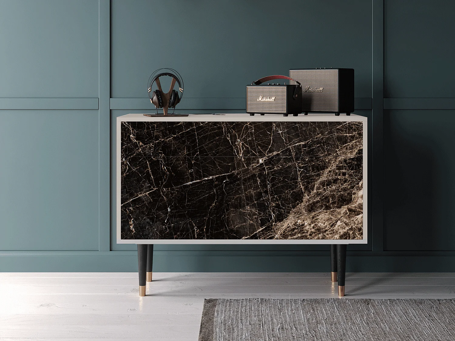 Credenza - 115x85x48 cm - BS4 - Night Abyss, Sabbia