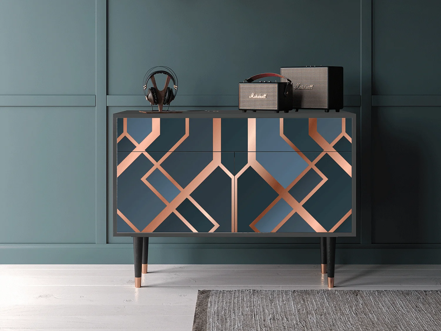 Dressoir - 115x85x48 cm - BS4 - Ashy 1920', Antraciet