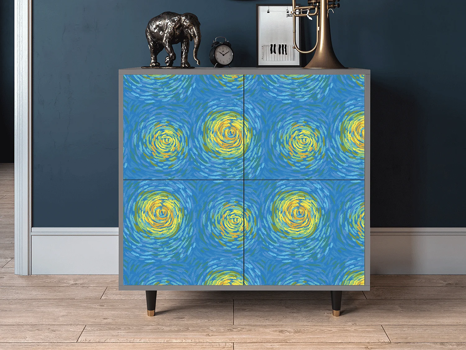 Buffet - 94x96x48 cm - BS3 - Van Gogh Lights, Gris