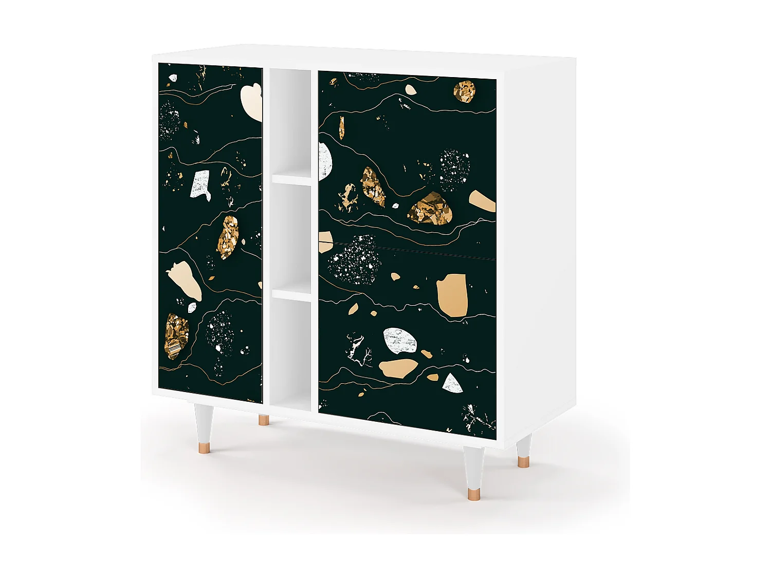 Kredens - 94х96х41 cm - BS5 - Space Rocks, Biały