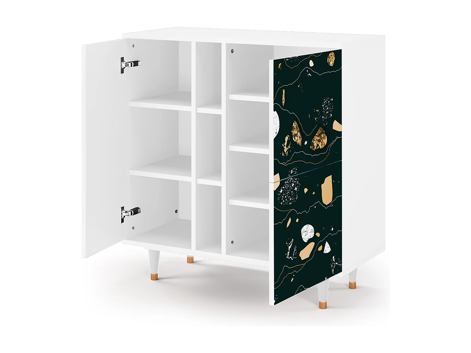 Kredens - 94х96х41 cm - BS5 - Space Rocks, Biały