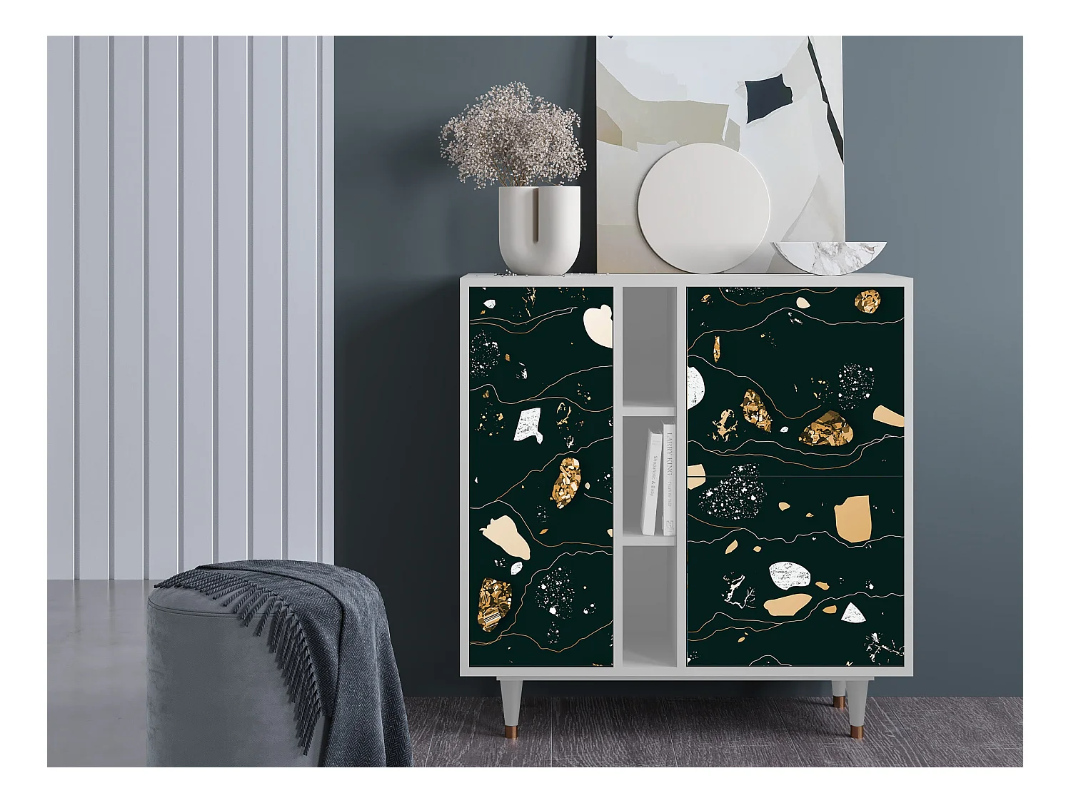Buffet - 94х96х41 cm - BS5 - Space Rocks, Blanc