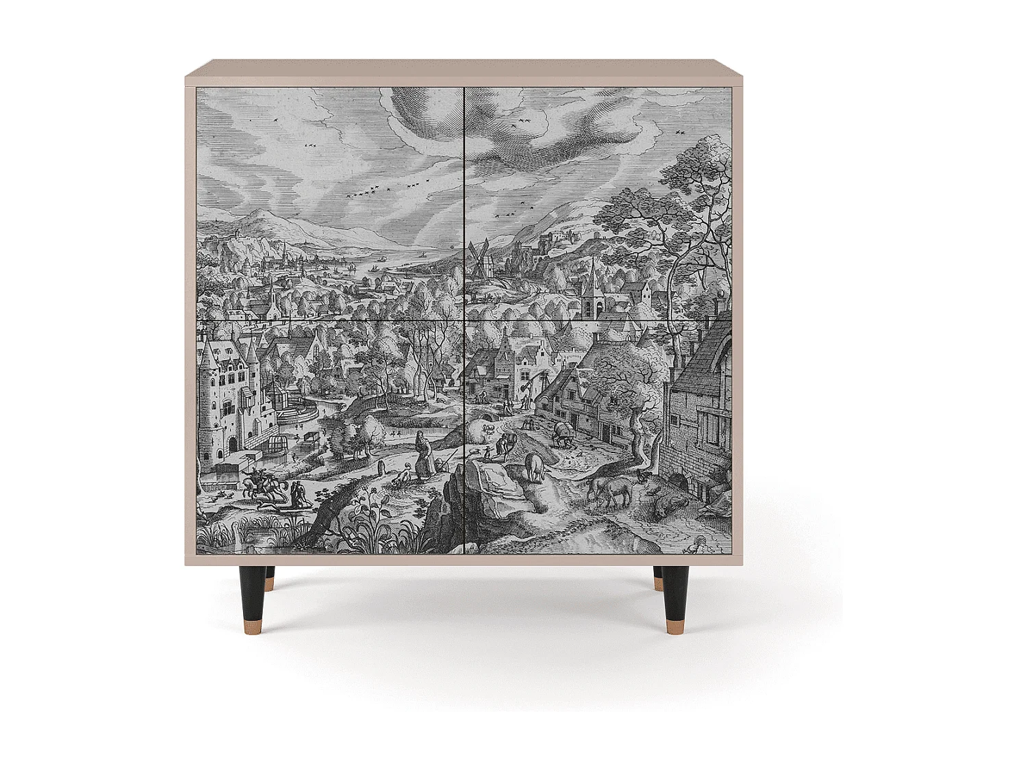 Aparador - 94x96x48 cm - BS3 - Bird Dropping, Latte