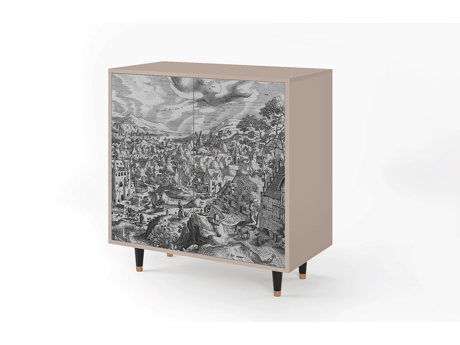 Aparador - 94x96x48 cm - BS3 - Bird Dropping, Latte