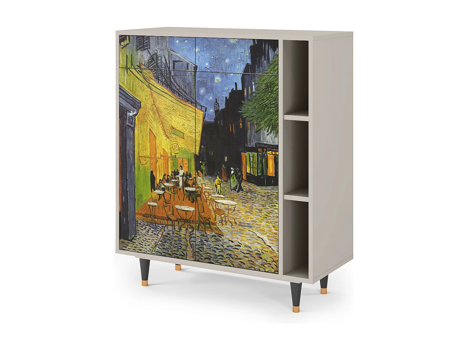 Credenza - 96х110х41 cm - BS6 - Café Terrace at Night, Sabbia