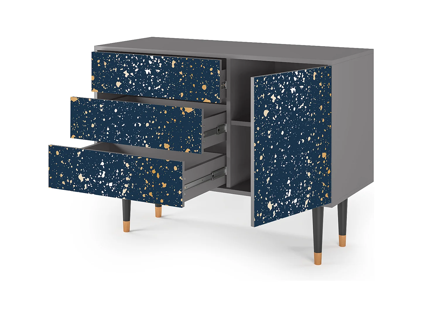 Dressoir - 115х84х41 cm - S3 - Starfall, Grijs