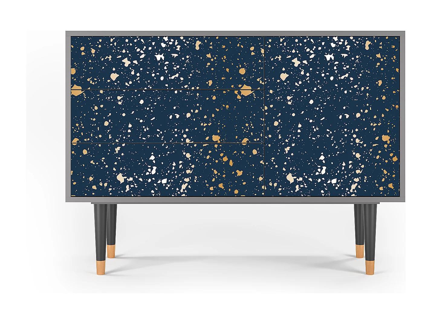 Kredens - 115х84х41 cm - S3 - Starfall, Szary