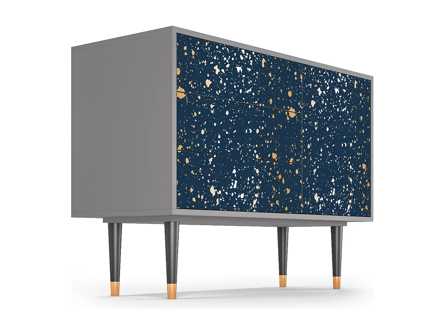 Kredens - 115х84х41 cm - S3 - Starfall, Szary