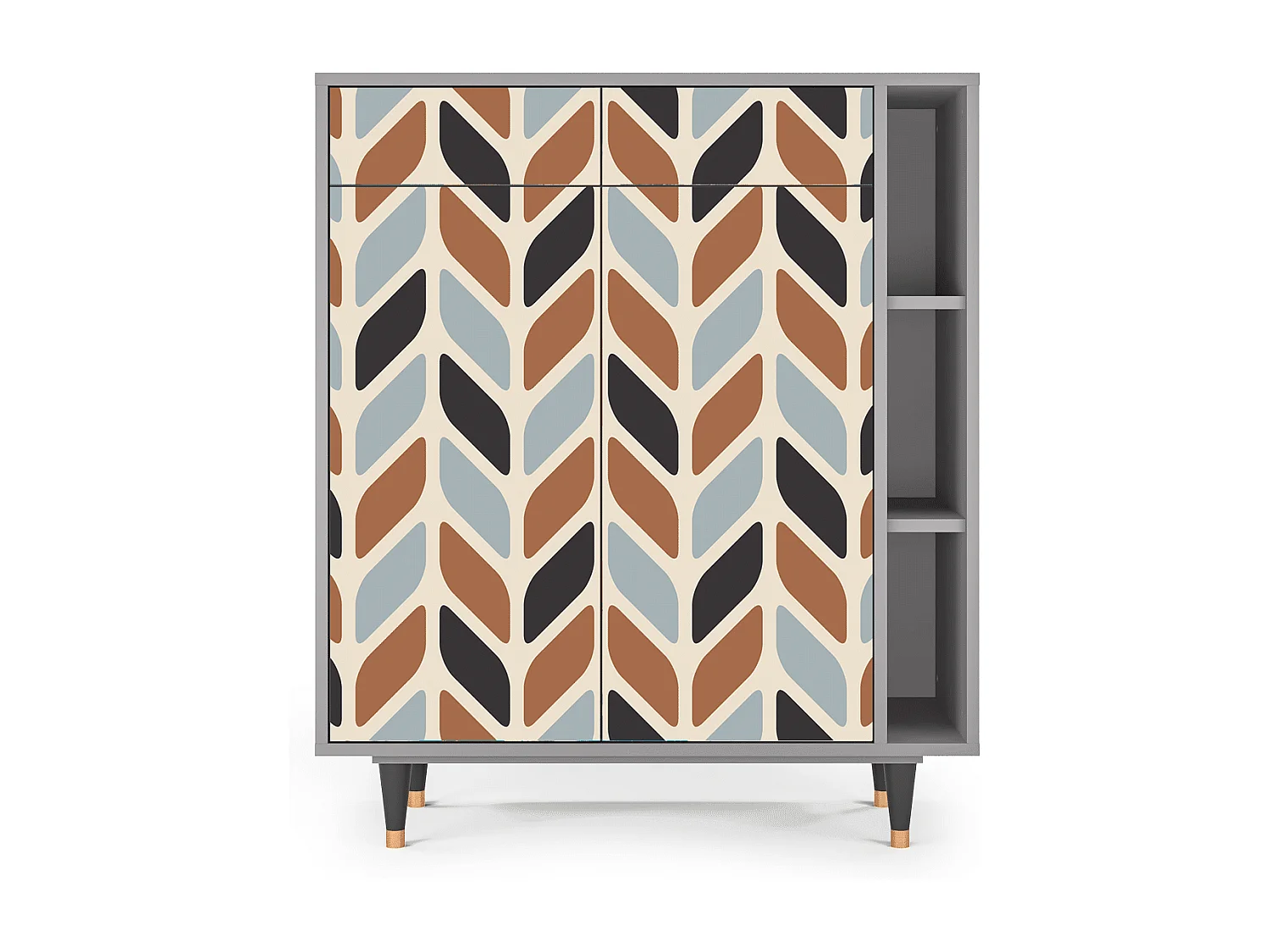 Sideboard - 96х110х41 cm - BS6 - Beige Laure, Grau