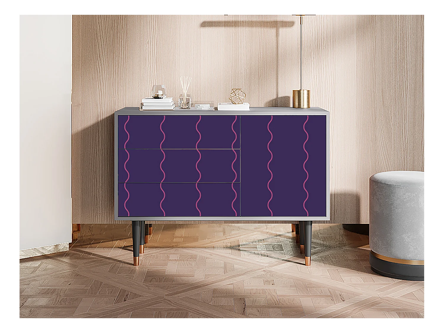 Buffet - 115х84х41 cm - S3 - Grape Maccaroni, Gris