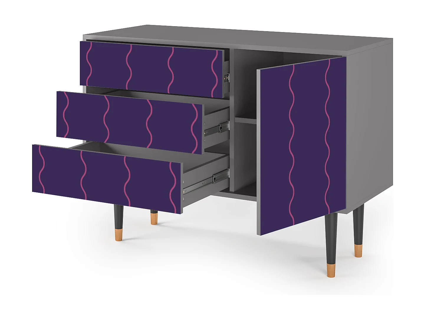 Buffet - 115х84х41 cm - S3 - Grape Maccaroni, Gris