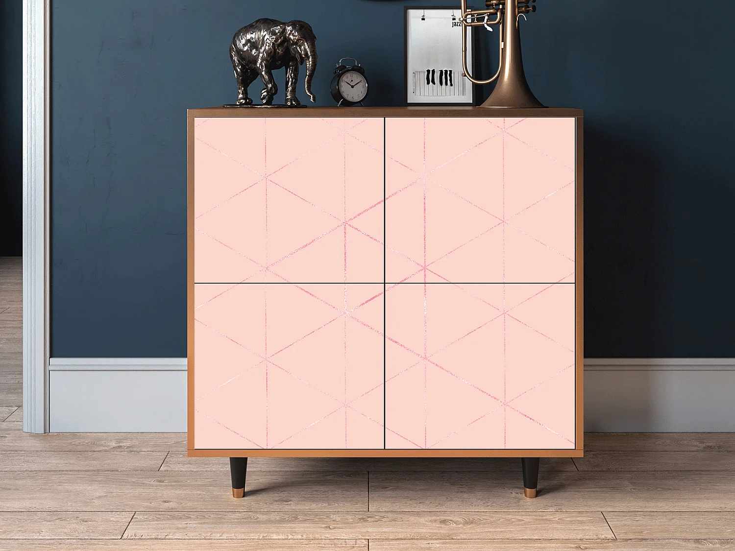 Buffet - 94x96x48 cm - BS3 - Rose Quartz, Noyer