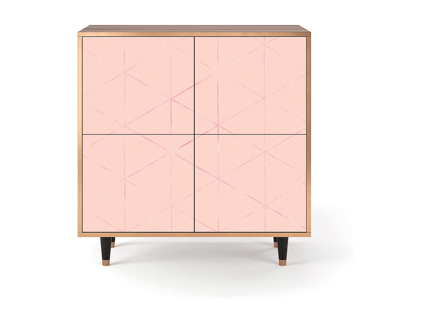 Credenza - 94x96x48 cm - BS3 - Rose Quartz, Noce