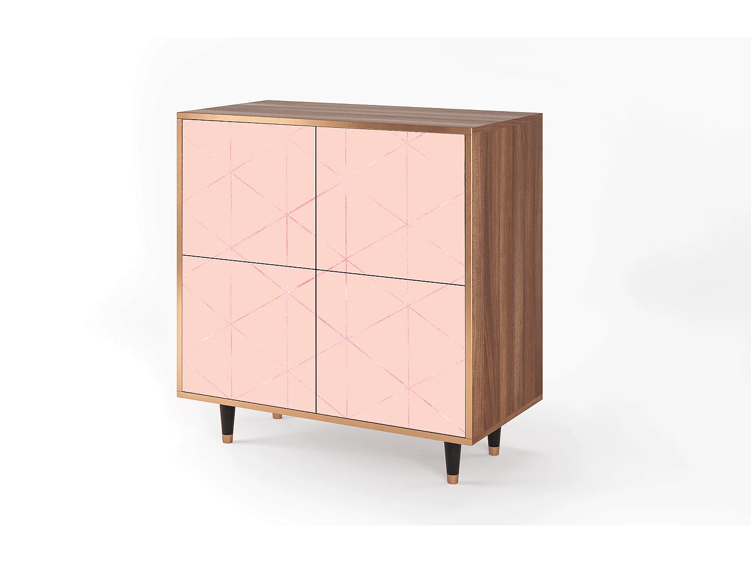 Credenza - 94x96x48 cm - BS3 - Rose Quartz, Noce