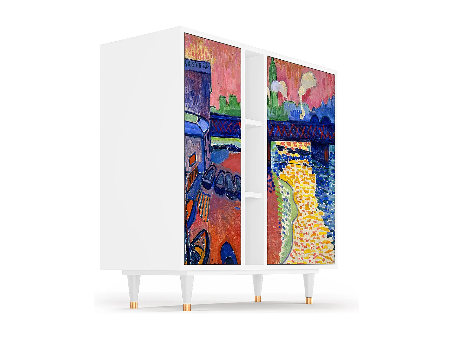 Aparador - 94х96х41 cm - BS5 - Charing Cross Bridge, Blanco