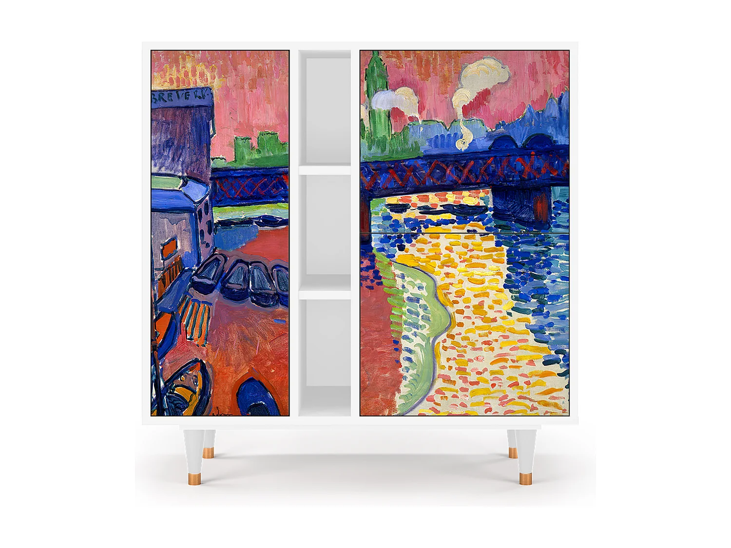 Kredens - 94х96х41 cm - BS5 - Charing Cross Bridge, Biały