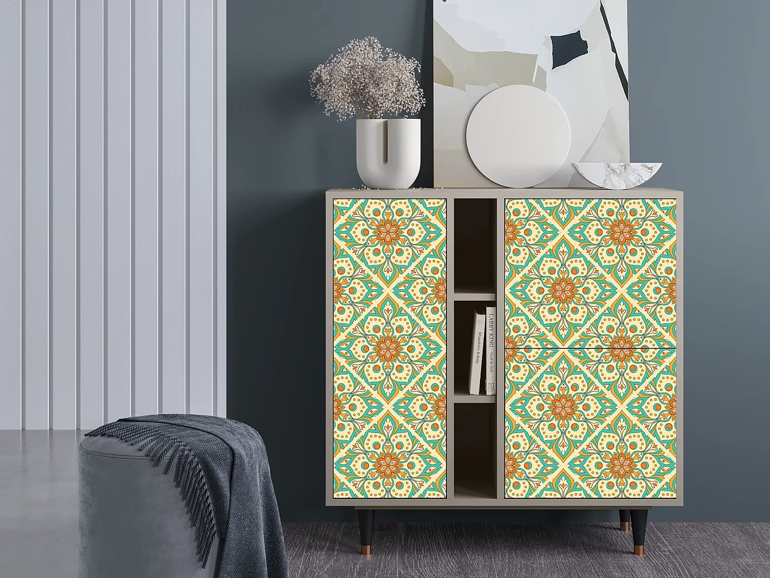 Credenza - 94х96х41 cm - BS5 - Hindu Daisy, Sabbia
