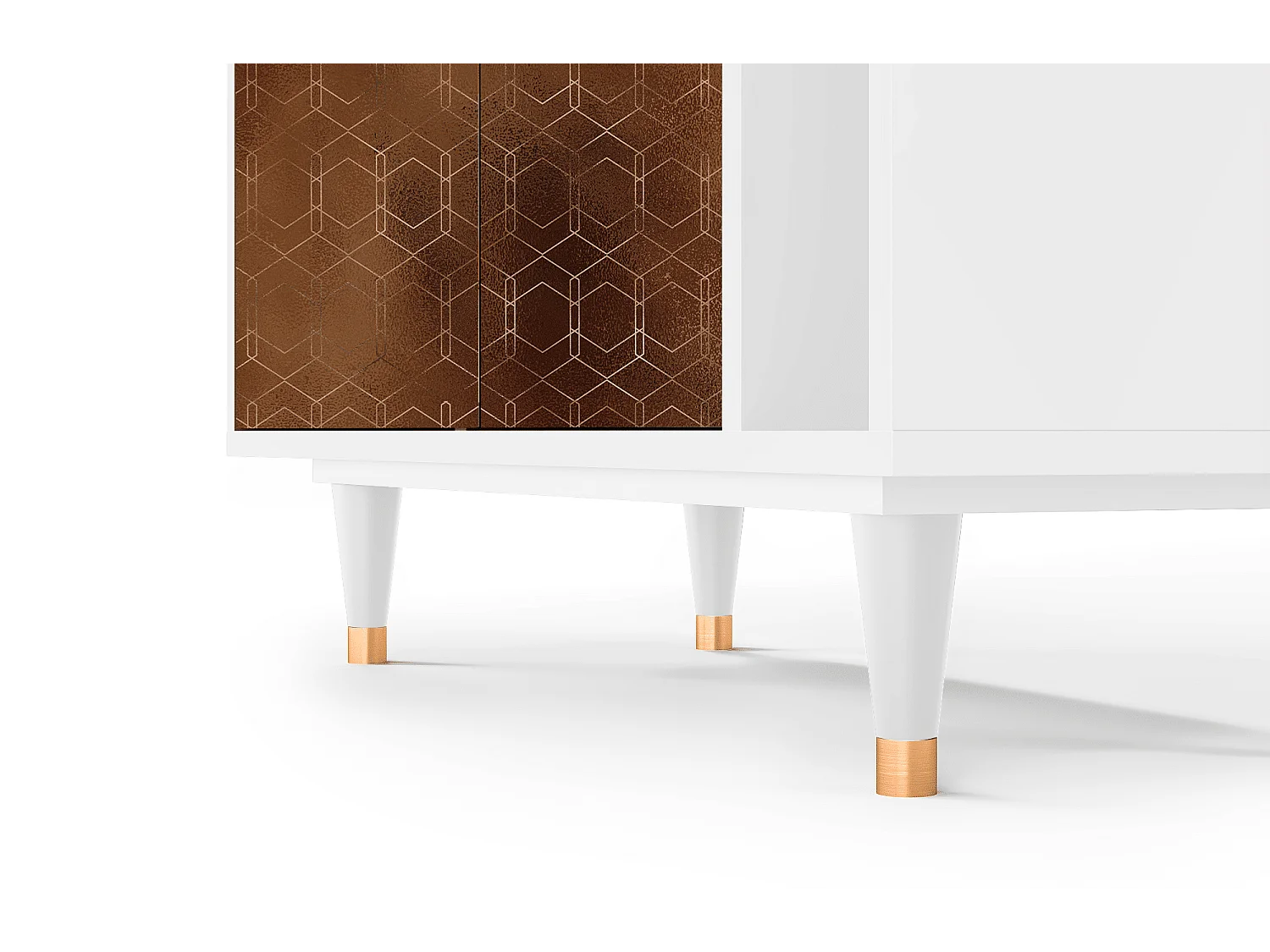 Kredens - 96х110х41 cm - BS6 - Chocolate Bar, Biały