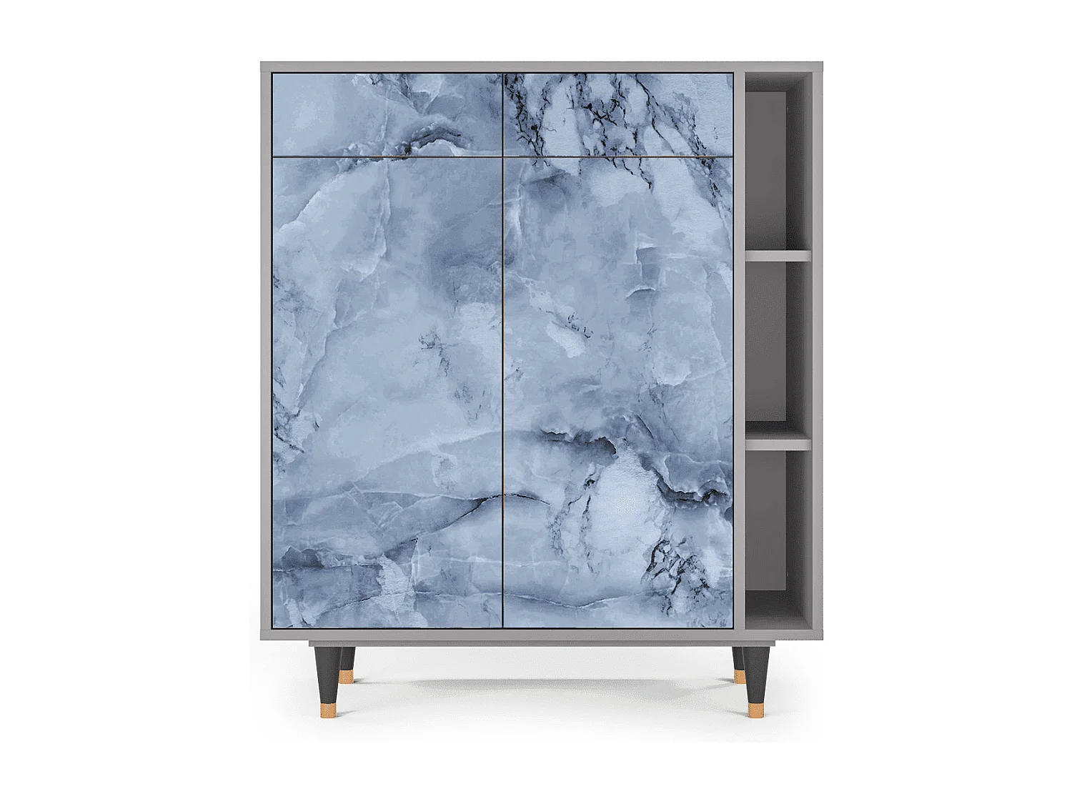 Dressoir - 96х110х41 cm - BS6 - Feather Ice, Grijs