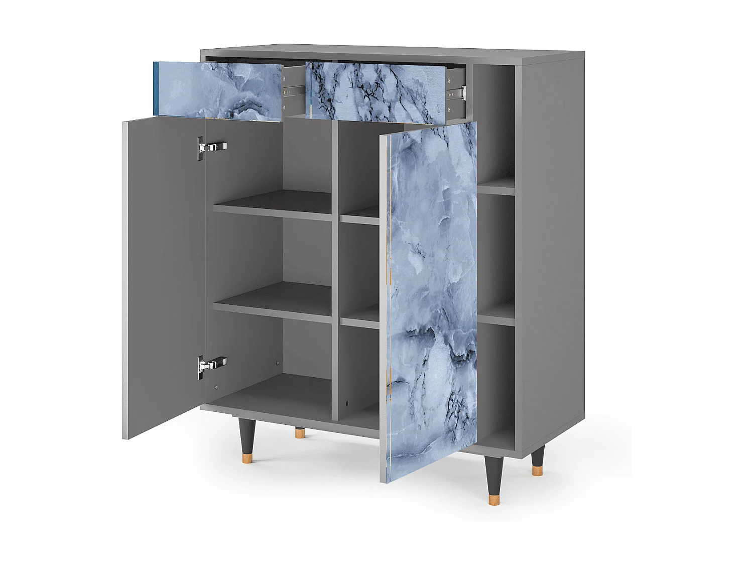 Dressoir - 96х110х41 cm - BS6 - Feather Ice, Grijs