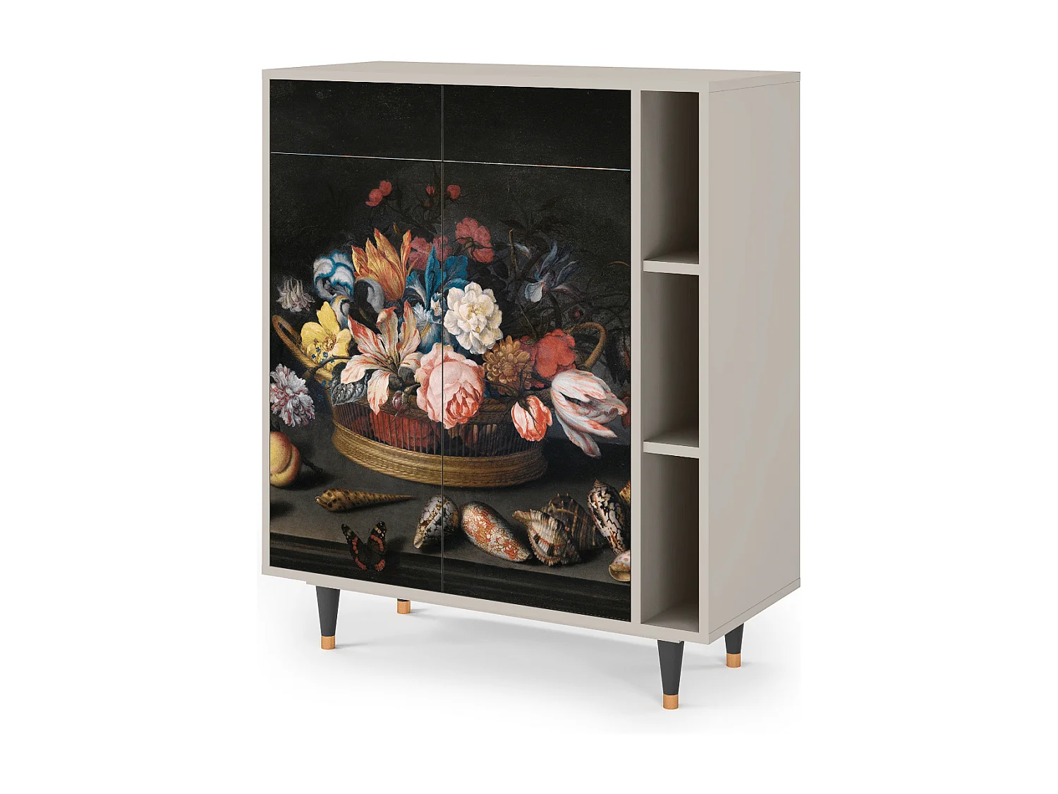 Buffet - 96х110х41 cm - BS6 - Still Life with Flowers, Sable