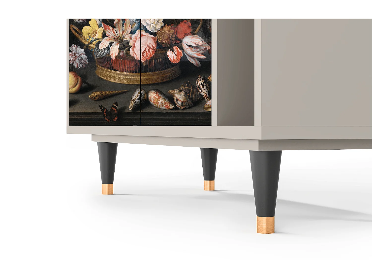 Credenza - 96х110х41 cm - BS6 - Still Life with Flowers, Sabbia