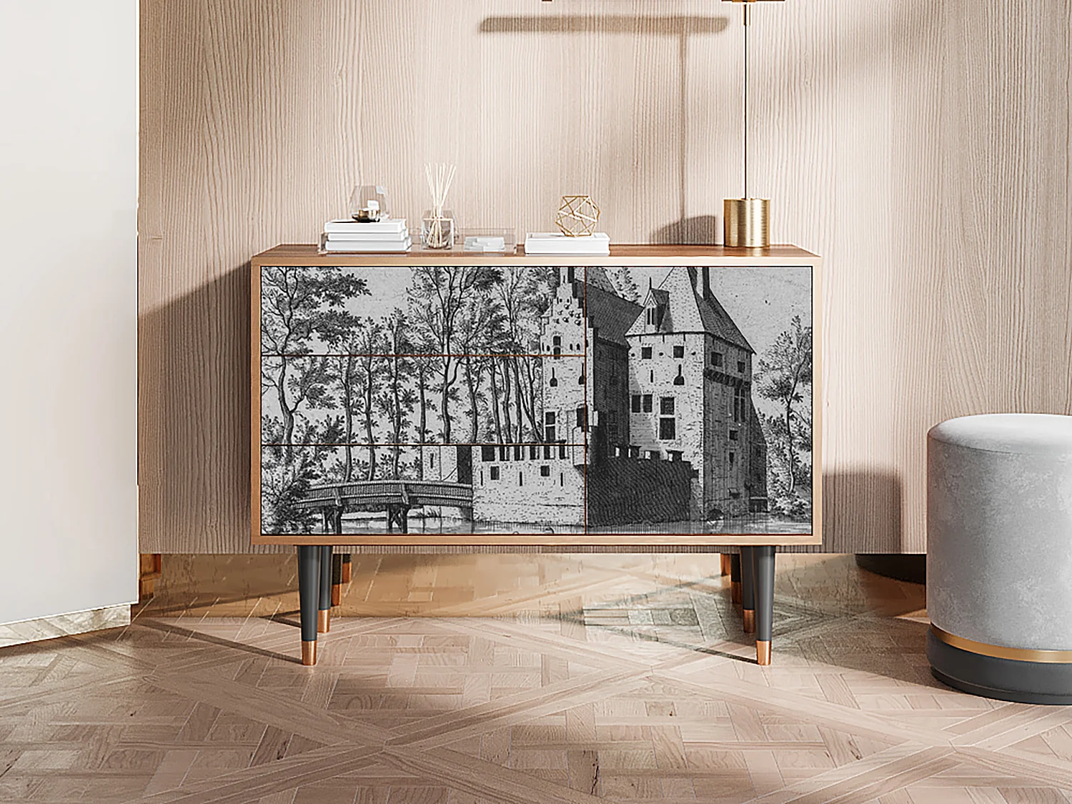 Sideboard - 115х84х41 cm - S3 - Castle by Breugel, Walnuss