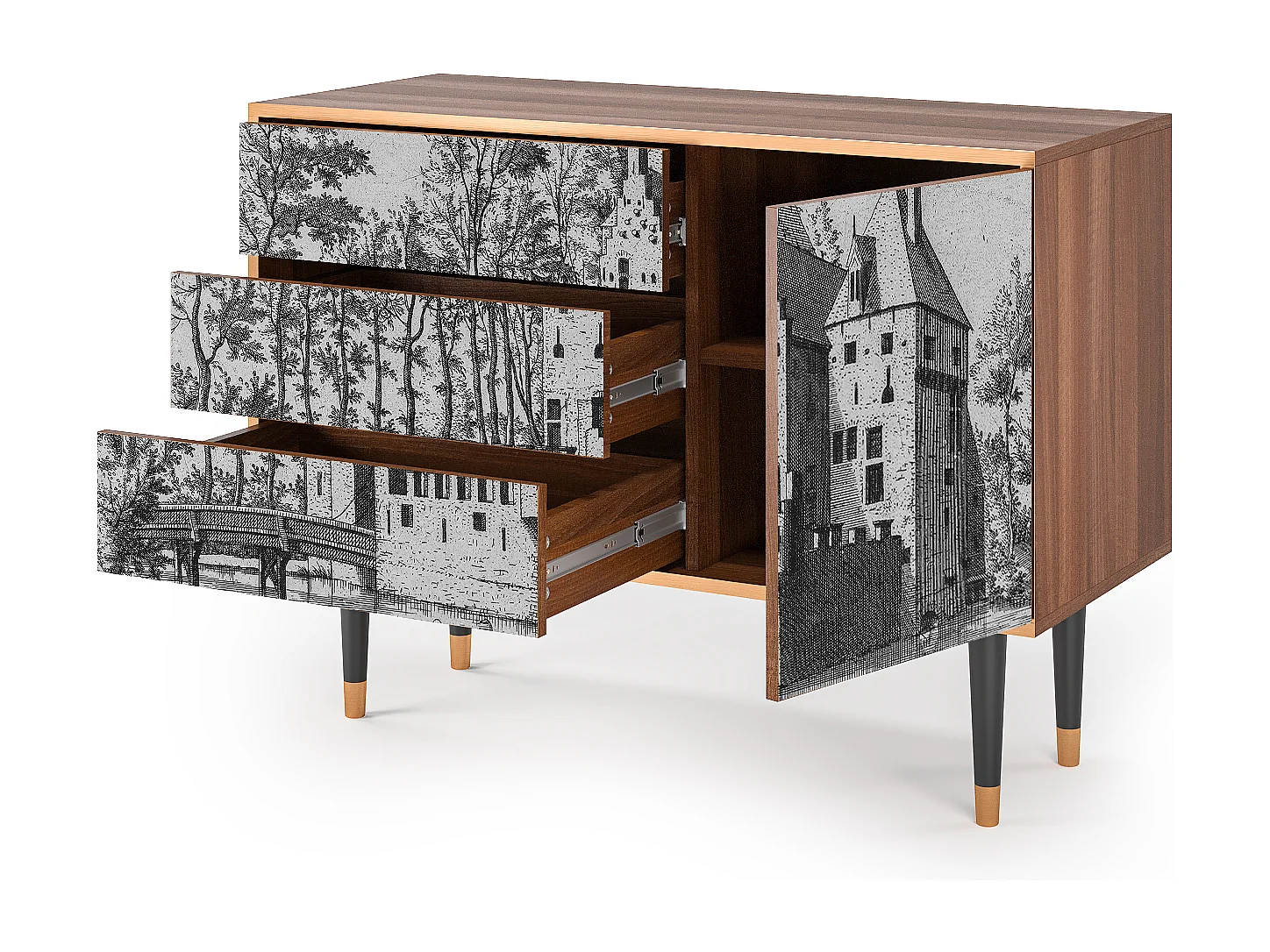 Sideboard - 115х84х41 cm - S3 - Castle by Breugel, Walnuss