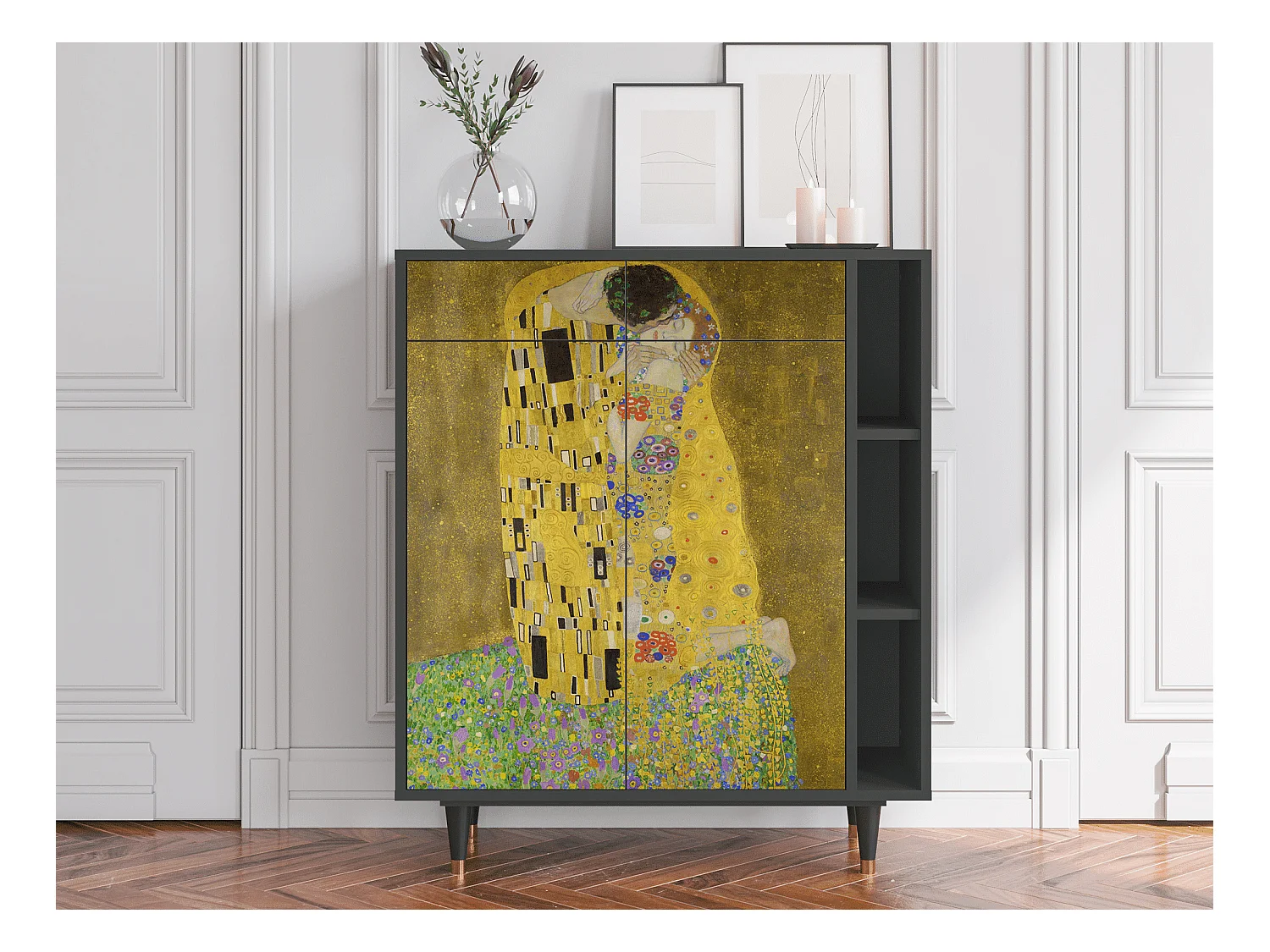 Buffet - 96х110х41 cm - BS6 - The Kiss by Klimt , Anthracite