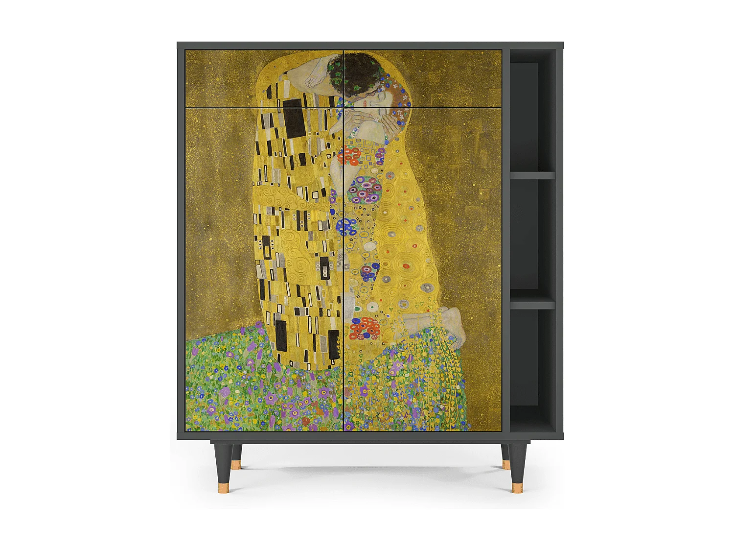 Sideboard - 96х110х41 cm - BS6 - The Kiss by Klimt , Anthrazit