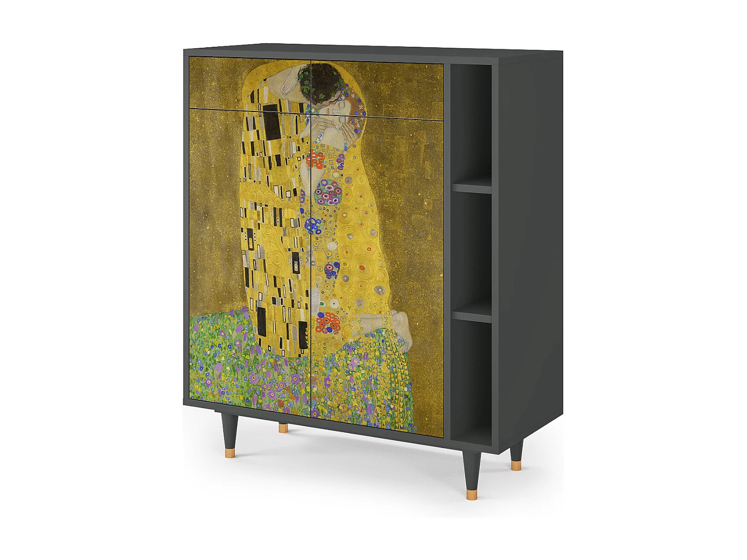 Sideboard - 96х110х41 cm - BS6 - The Kiss by Klimt , Anthrazit